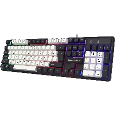 Клавиатура проводная Defender Dark Knight R GK-077, USB, черный/белый