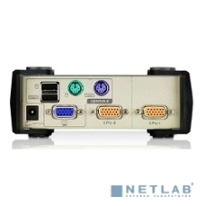 Переключатель ATEN KVM Switch CS82U-AT KVM-переключатель, VGA/SVGA+KBD+MOUSE, 1> 2 блока/порта/port PS2/USB, с KVM-шнурами PS2/USB 2х1.2м