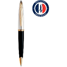 Ручка шариковая Waterman Carene De Luxe (CWS0700000) Black Silver GT, M, син. черн. подар.кор.