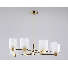 Люстра Ambrella light LH57033/8 BS/SM латунь/дымчатый E14/8 max 40W D830*710