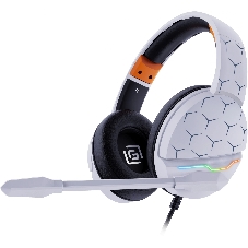 Гарнитура Oklick HS-L710G белый/чёрный, проводная, USB, подсветка