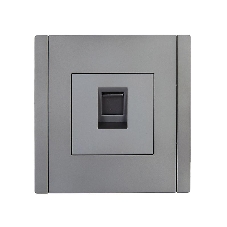Розетка компьютерная RJ45 кат.5E IEK FORTE&PIANO FP532 сталь