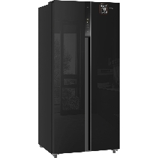 Холодильник Weissgauff WSBS 500 Inverter NoFrost Black двухкамерный 270/180л морозилка слева, No Frost, Side by Side
