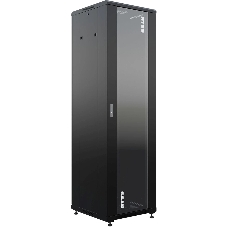 Шкаф коммутационный NTSS Премиум (NTSS-R42U6060GS-BL) напольный 42U 600x600мм пер.дв.стекл металл 900кг черный 510мм 86кг 1987мм IP20 сталь
