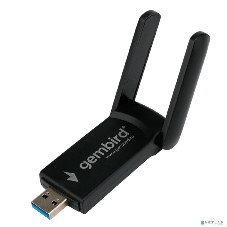 Сетевой адаптер WiFi+Bluetooth Gembird WNP-UA-020 двухдиапазонный с антеннами, 1300 Мбит, USB, 802.11b/a/g/n/ac
