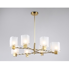 Люстра Ambrella light LH57033/8 BS/SM латунь/дымчатый E14/8 max 40W D830*710