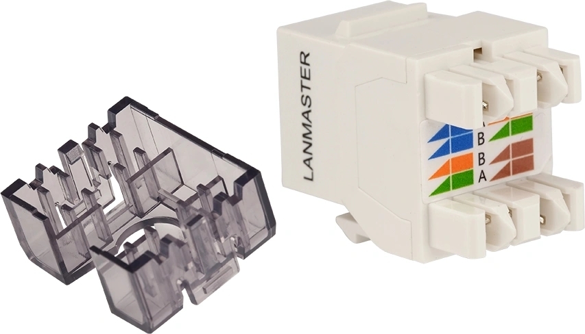 Модуль Hyperline LAN-OK45U6/180N-WH информ. KeystoneRJ45 кат.6 UTP белый