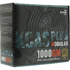 Блок питания Aerocool/Formula 1000W Retail KCAS PLUS 1000GM, 80 PLUS Gold, ATX v2.4, модульный, fan 14cm, 6x PCI-E [6+2-Pin], 10x SATA, 6x MOLEX