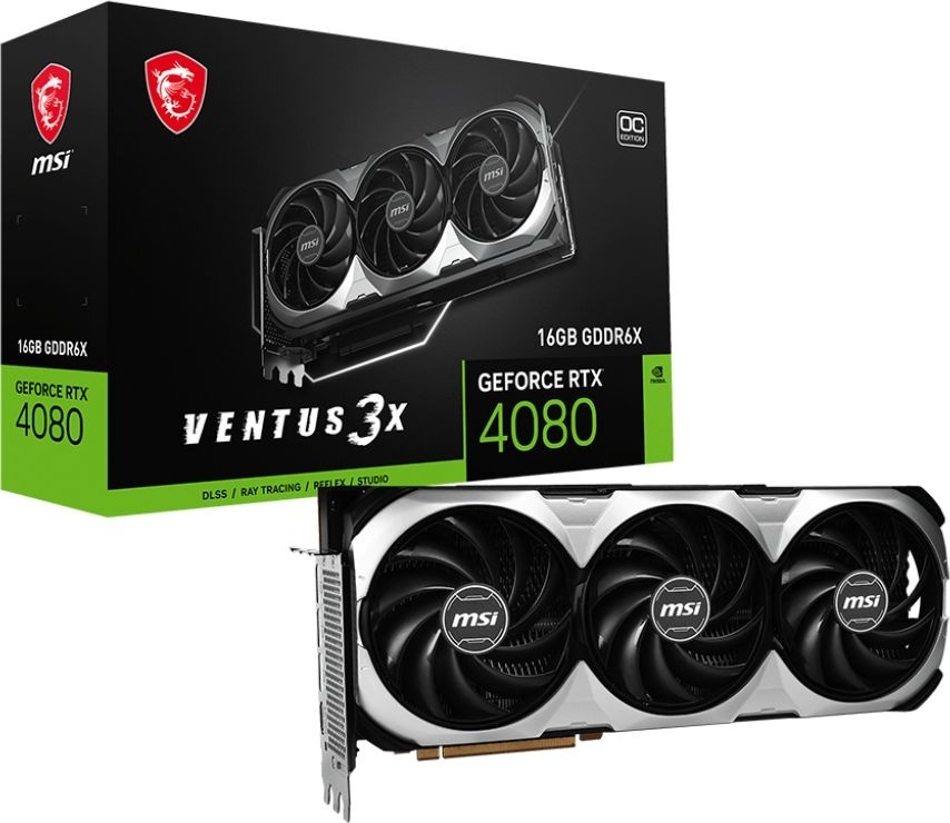 Видеокарта MSI PCI-E 4.0 RTX 4080 16GB VENTUS 3X OC