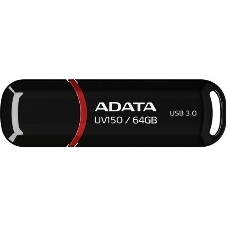 Флешка USB ADATA UV150 (AUV150-64G-RBK), 64Gb, USB 3.0, R/W 100/40, черный