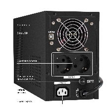 Источник бесперебойного питания ExeGate SineTower SN-1500.LCD.AVR.2SH.1C13.USB 1500VA/1200W, чистая синусоида, LCD дисплей, AVR, 2*Schuko+1*C13, USB, линейно-интерактивный, черный
