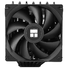 Кулер для процессора Thermalright Phantom Spirit 120 SE черный (4-pin PWM, 154mm, Ni/Cu, 7x6mm, 2x120мм, 66.17CFM, 25.6dBA, 1500RPM, S: 1200, 1700, 1851, 115X, AM4, AM5, silver, black)