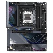 Материнская плата Gigabyte X870E AORUS MASTER X3D, AM5, AMD X870E, 4xDDR5 (до 256 ГБ), 2xSATA, 5xM.2 (2xPCIe 5.0, 2xPCIe 4.0 x4, 1xPCIe 4.0 x2), 2xPCIe 5.0 x16, 1xPCIe 4.0 x16, 1xHDMI, 1x5Gb LAN + 1x10Gb LAN, Wi-Fi 7, Bluetooth 5.4, 2xUSB-C 40Gbps (USB4), 1xUSB-C 20Gbps, 1xUSB-C 10Gbps, 7xUSB-A 10Gbps, 3x3.5 мм + S/PDIF оптический, 7.1, с подсветкой, чёрный, ATX
