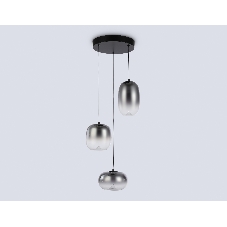 Подвесной светодиодный светильник Ambrella light LH11099/3 BK/SM черный/дымчатый 12W 3000K D350*1505