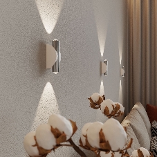 40109/LED / Светильник настенный светодиодный  Steel LED белый/сталь