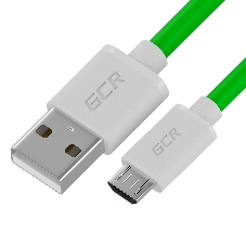 Кабель GCR QC 1.0m MicroUSB, быстрая зарядка, зеленый TPE, белые коннекторы, 28/22 AWG, GCR-52483 Кабель GCR QC 1.0m MicroUSB, быстрая зарядка, зеленый TPE, белые коннекторы, 28/22 AWG, GCR-52483