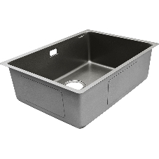 Мойка кухонная GranFest METAL 5944 titan 1 чаша 550*400*205, общий размер: 590*440*200, монтаж: универсальный, материал: нержавеющая сталь AISI 304, цвет: титан