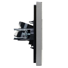 Розетка компьютерная RJ45 кат.5E IEK FORTE&PIANO FP532 сталь