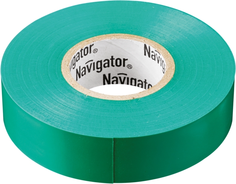 Изолента ПВХ Navigator 15 мм (рул.20м) зел. NIT-B15-20/G