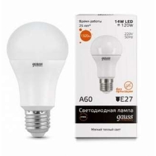 Лампа светодиодная Gauss 23219 LED Elementary A60 20W E27 1520lm 3000K 1/10/40 0