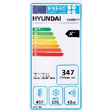 Холодильник Hyundai CS6503FV черное стекло двухкамерный 407/205л морозилка сбоку, No Frost, Side by Side