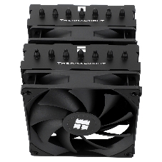 Кулер для процессора Thermalright Phantom Spirit 120 SE черный (4-pin PWM, 154mm, Ni/Cu, 7x6mm, 2x120мм, 66.17CFM, 25.6dBA, 1500RPM, S: 1200, 1700, 1851, 115X, AM4, AM5, silver, black)