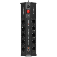 Сетевой фильтр CROWN CMPS-11 черный, 10 розеток, 3 м