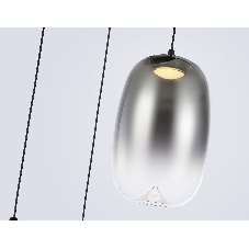Подвесной светодиодный светильник Ambrella light LH11099/3 BK/SM черный/дымчатый 12W 3000K D350*1505