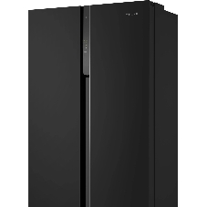 Холодильник Weissgauff WSBS 500 Inverter NoFrost Black двухкамерный 270/180л морозилка слева, No Frost, Side by Side