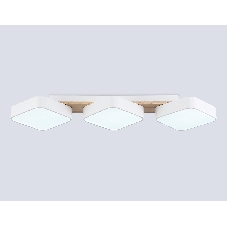 Светильник Ambrella light FL4877/3 WH/WD белый/дерево 54W 3000-6000K 680*200*70 (без ПДУ)