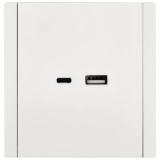 Розетка IEK FORTE&PIANO FP250 USB A+C 3,1А белый