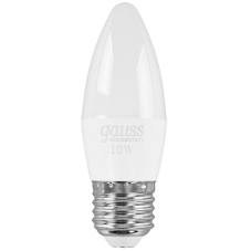 Лампа светодиодная Gauss Elementary 30220 10Вт цок.:E27 свеча 220B 4100K св.свеч.бел.ней. (упак.:10шт)