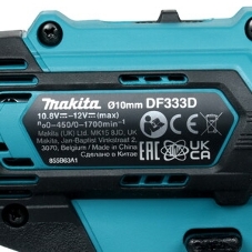 Дрель-шуруповерт Makita DF333DWAE, 12 В, 2 Ач, 30 Нм, щеточный