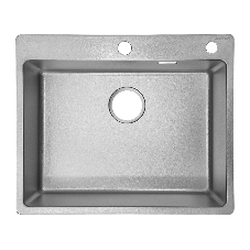 Мойка кухонная GranFest METAL 5949 silver 1 чаша 550*400*205, общий размер: 590*490*200, монтаж: универсальный, материал: нержавеющая сталь AISI 304, цвет: серебро