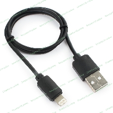 Кабель USB Гарнизон GCC-USB2-AP2-0.5M AM/Lightning, для iPhone5/6/7, IPod, IPad, 0.5м, черный, пакет