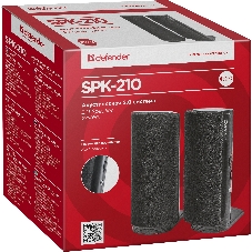 Акустическая система Defender SPK-210 2.0, 2x2W, разъем для наушников 65210