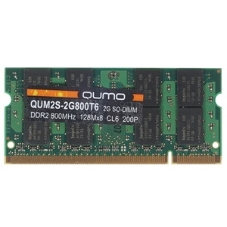 Оперативная память Qumo, DDR2, 2GB (1x2 GB), 800 MHz, CL6, SO-DIMM