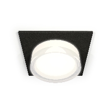 Комплект встраиваемого светильника Ambrella light XC6521066 SBK/FR/CL черный песок/белый матовый/прозрачный MR16 GU5.3 (C6521, N6241)