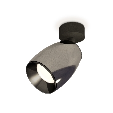 Комплект поворотного светильника Ambrella light XM1123001 DCH/SBK/PBK черный хром/черный песок/черный полированный MR16 GU5.3 (A2210, C1123, N7031)