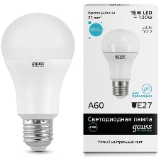 Светодиодная лампа Gauss LED Elementary 23225A60 15W E27 4100K 1/10/40 груша