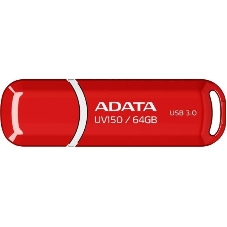 Флешка USB ADATA UV150 (AUV150-64G-RRD), 64Gb, USB 3.0, R/W 100/30, красный