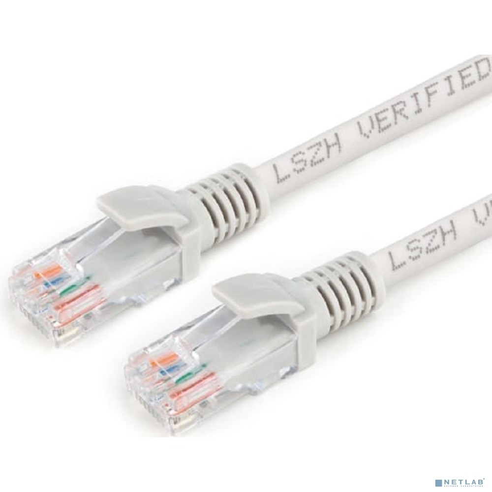 Патч-корд LSZH медный UTP Cablexpert PP30-20M cat.5e, 20м, литой, многожильный, серый