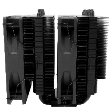 Кулер для процессора Thermalright Phantom Spirit 120 SE черный (4-pin PWM, 154mm, Ni/Cu, 7x6mm, 2x120мм, 66.17CFM, 25.6dBA, 1500RPM, S: 1200, 1700, 1851, 115X, AM4, AM5, silver, black)
