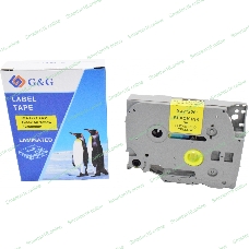 Картридж ленточный G&G GG-TZEFX631 черный на желтом 12x8 для Brother 1010/1260VP/1830VP/9700PC