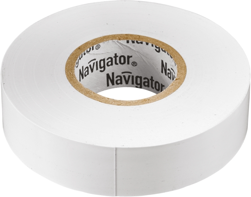 Изолента ПВХ Navigator 15 мм (рул.20м) бел. NIT-B15-20/WH