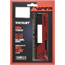 Оперативная память Patriot Viper Elite II, DDR4, 16GB (2x8 GB), 2666 MHz, CL16, DIMM, радиатор, красный