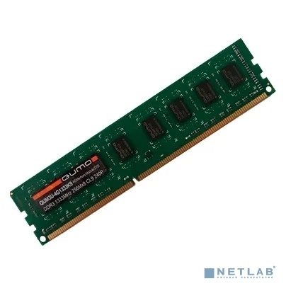 Оперативная память Qumo, DDR3, 4GB (1x4GB), 1333MHz, CL9, DIMM
