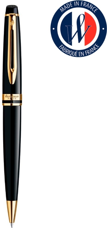Ручка шариковая Waterman Expert 3 (CWS0951700) Black Laque GT M, синие чернила, подарочная коробка