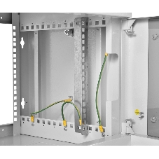 Шкаф коммутационный ЦМО (ШРН-6.350) настенный 6U 600x350 мм пер. дв. стекл 200 кг серый 300 мм 180 град.
