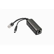 PoE-сплиттер Fast Ethernet. Соответствует стандартам PoE IEEE 802.3af/at. Предназначен для питания оконечных сетевых устройств, не поддерживающих PoE. Порты: вх. - RJ45(10/100 Base-T, IEEE 802.3af/at), вых. - кабель RJ45(10/100 Base-T)/штекер 5.5x2.1мм. Входное напряжение: DC36-57V. Выходное напряжение: DC12V/2A. Встроенная защита от перенапряжения, короткого замыкания. Размеры (ШхВхГ): 80x31x26мм. Длина кабеля - 12см. Рабочая температура -25...+75°C. PoE-сплиттер Fast Ethernet. Соответствует стандартам PoE IEEE 802.3af/at. Предназначен для питания оконечных сетевых устройств, не поддерживающих PoE. Порты: вх. - RJ45(10/100 Base-T, IEEE 802.3af/at), вых. - кабель RJ45(10/100 Base-T)/штекер 5.5x2.1мм. Входное напряжение: DC36-57V. Выходное напряжение: DC12V/2A. Встроенная защита от перенапряжения, короткого замыкания. Размеры (ШхВхГ): 80x31x26мм. Длина кабеля - 12см. Рабочая температура -25...+75°C.